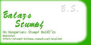 balazs stumpf business card